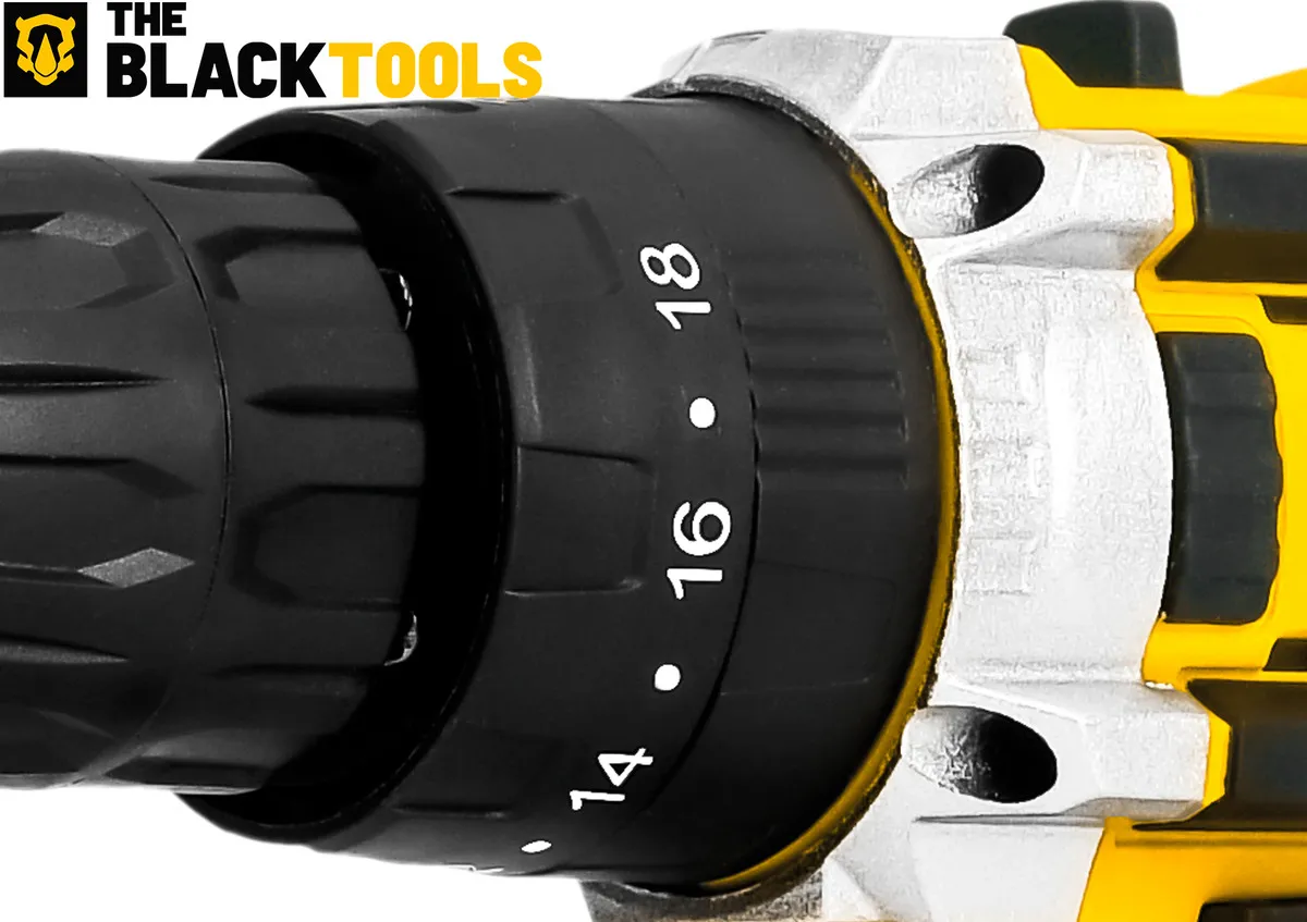 Furadeira De Impacto The Black Tools Profissional TB-21PX 2 Baterias Com Maleta 60Hz Amarelo