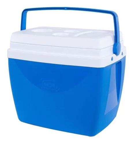 Caixa Térmica Cooler 34 Litros Até 50 Latas C/ Alça Azul Mor