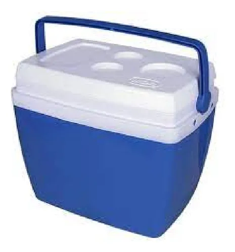Caixa Térmica Cooler 34 Litros Até 50 Latas C/ Alça Azul Mor