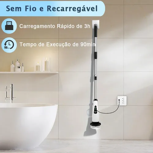 escova de limpeza elétrica Eps-408 - Branco