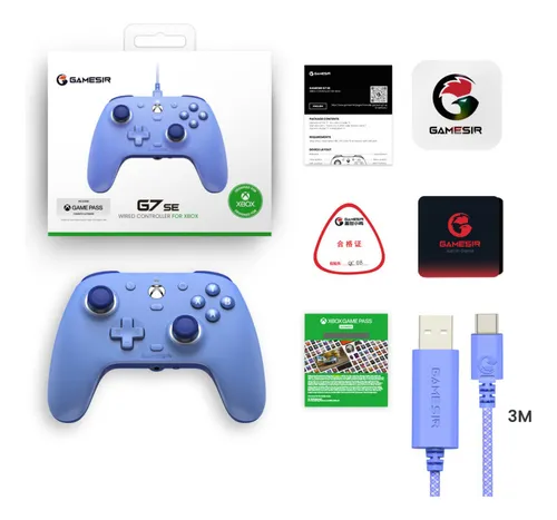 Controle Gamesir G7 Se Com Fio Para Xbox One Series S X Pc Hall Effect Botões Mecânicos Cor Azul