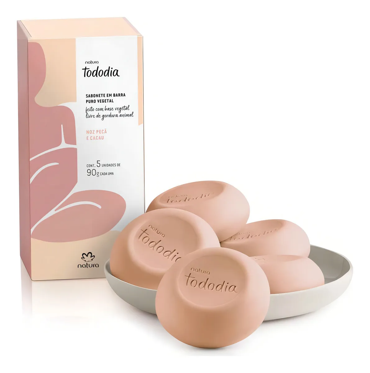 Natura Tododia Noz Pecã & Cacau Kit com 5 Sabonetes