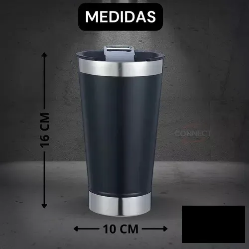 Copo Térmico 473ml Com Tampa E Abridor Para Cerveja