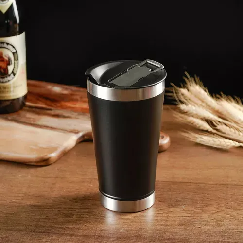 Copo Térmico 473ml Com Tampa E Abridor Para Cerveja