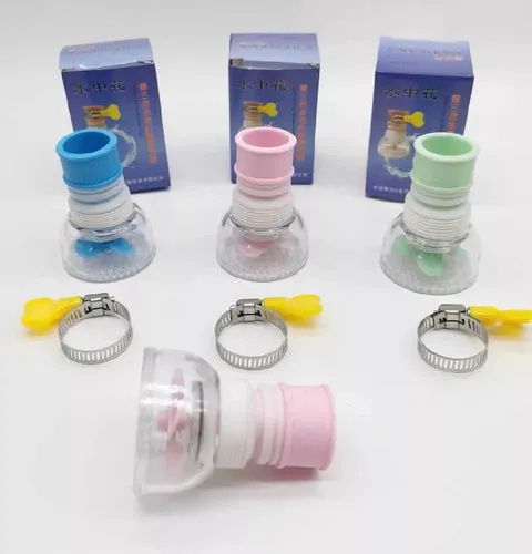 Bico de Torneira Chuveirinho Bico Giratório 360º Sanfonado Universal Azul-claro Plástico Acrílico