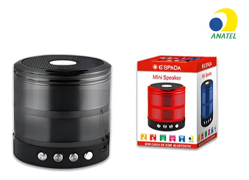Caixinha De Som Bluetooth Mini Speaker Sem Fio Portátil Radio Fm Vermelha Altomex WS-887