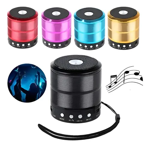Caixinha De Som Bluetooth Mini Speaker Sem Fio Portátil Radio Fm Vermelha Altomex WS-887