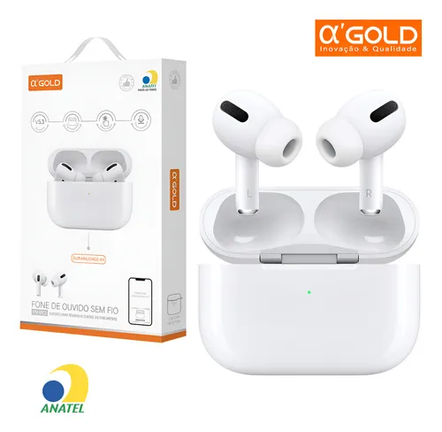 Fone A'gold Sem Fio Bluetooth 5.4 Compativel iPhone C/ Ipx4 Cor Branco