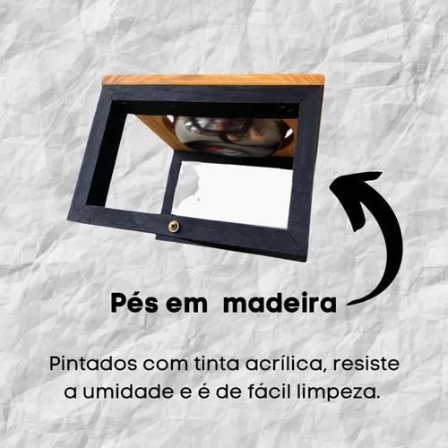 Comedouro Para Cachorro Gato Dois Potes Ração Água Inox - M Madeira
